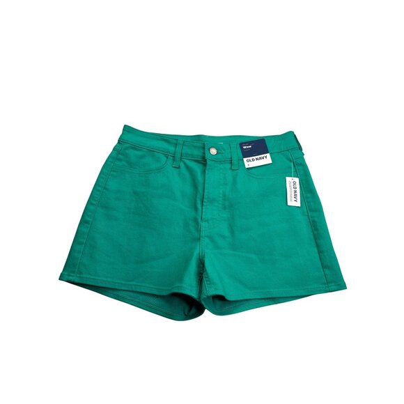 Old Navy High Rise Wow Shorts 3" Inseam Green Size 8 New - Picture 1 of 6